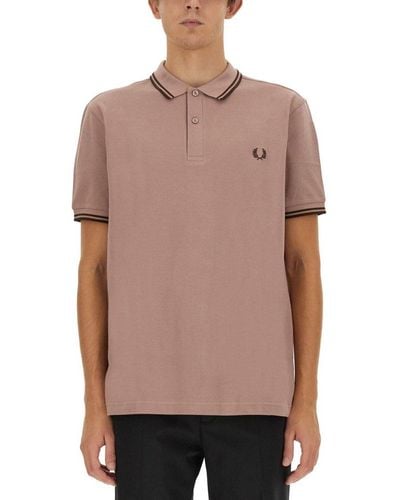 Fred Perry Twin Tipped Short-sleeved Polo Shirt - Pink