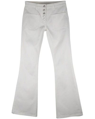 Courreges Multiflex Denim Bootcut Pants - Gray