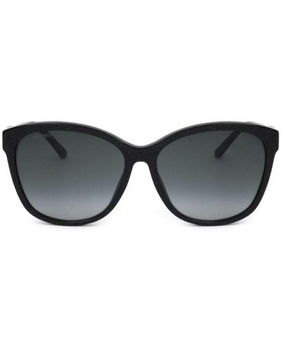 Jimmy Choo Lidie Cat-eye Frame Sunglasses - Black