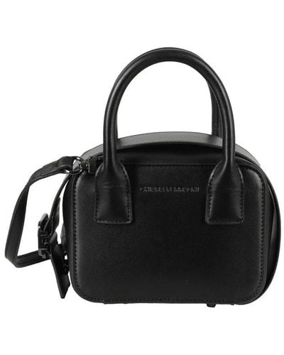 Chiara Ferragni Logo Embossed Zipped Tote Bag - Black