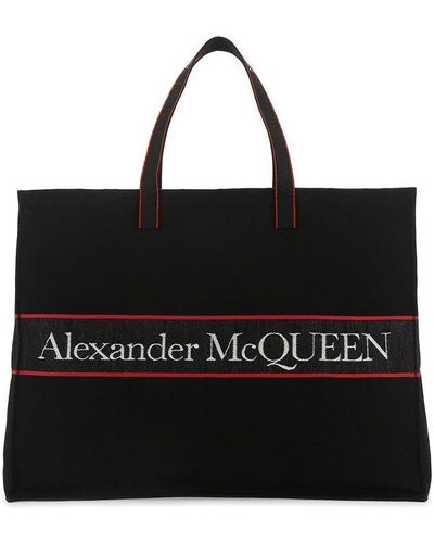 Alexander McQueen Canvas Tote Bag - Black