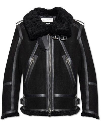 Alexander McQueen Shearling Jacket - Black
