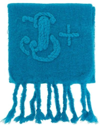 Jil Sander + Wool Scarf, - Blue