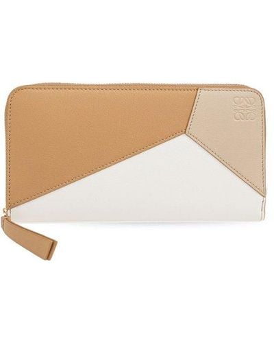 Loewe Puzzle Zipped Wallet - White