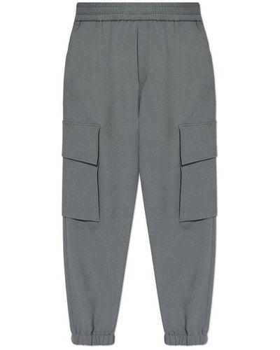 Balmain Double Crepe Cargo Trousers - Grey