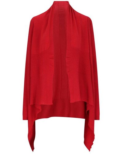 Rick Owens Asymmetrical Cardigan - Red