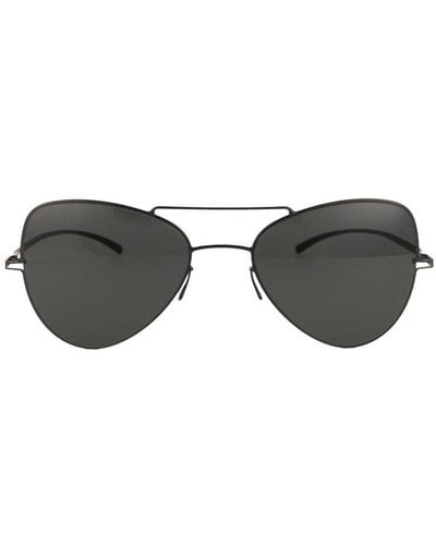 Mykita X Maison Margiela Pilot Frame Sunglasses - Black