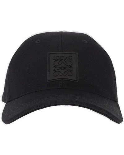 Loewe Logo-patch Cotton Cap - Black