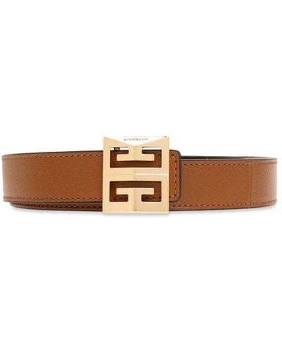 Givenchy Double-sided Leather Belt, - White