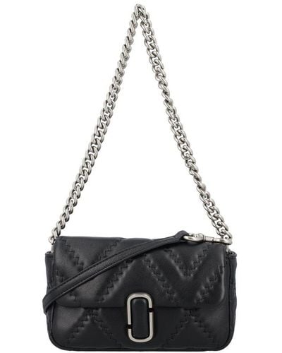 Marc Jacobs The Quilted Leather J Marc Mini Bag - Black