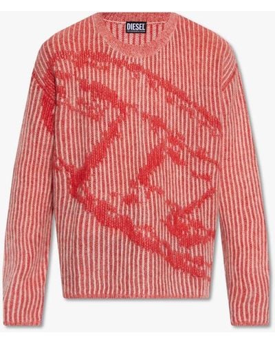 DIESEL 'k-edro' Ribbed Sweater - Pink
