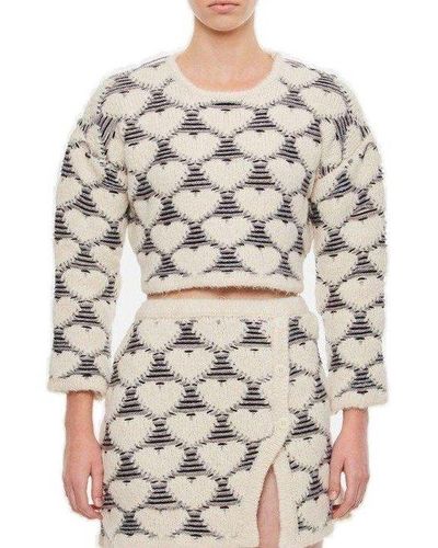 Marco Rambaldi Floating Heart Knitted Jumper - Grey