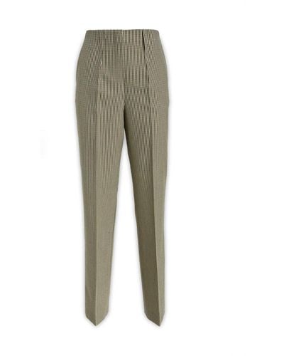Fendi Check Pattern Tailored Trousers - Green