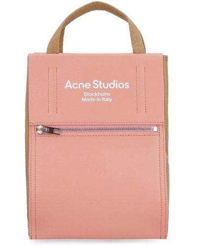 Acne Studios Papery Logo Printed Tote Bag - Pink