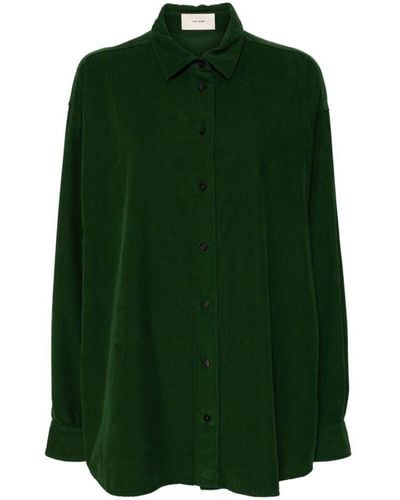 The Row Collared Long-sleeve Shirt - Green