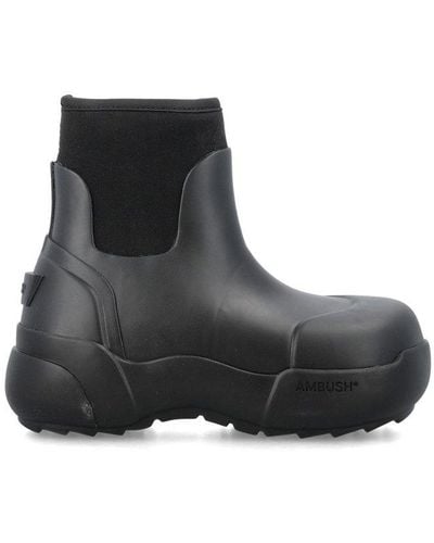 Ambush Logo Embossed Chunky-sole Boots - Black