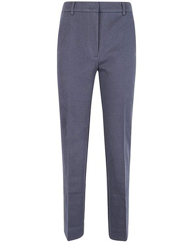 Weekend by Maxmara Pleat Detailed Cropped Trousers - Blue