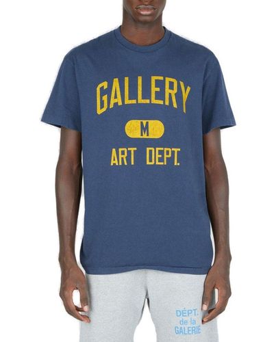 GALLERY DEPT. Logo Printed Crewneck T-shirt - Blue