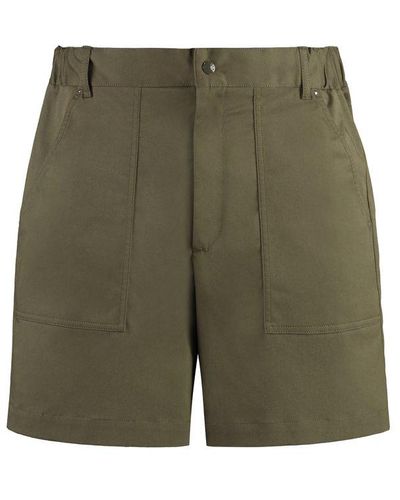 Moncler Logo Patch Bermuda Shorts - Green