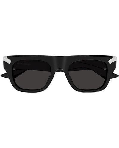Alexander McQueen Rectangle Frame Sunglasses - Black