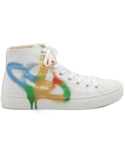 Vivienne Westwood Plimsoll High-top Lace-up Sneakers - White
