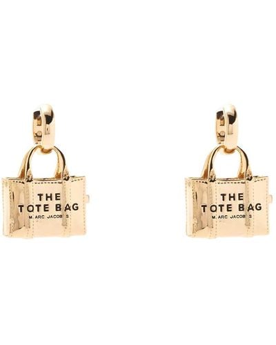 Marc Jacobs The Tote Bag Gold Earrings - Metallic
