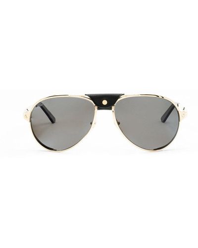 Cartier Aviator Frame Sunglasses - Metallic