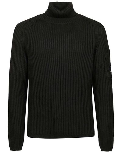C.P. Company Knitwear Turtle Neck Jumper - Black