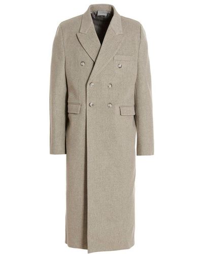 VTMNTS Double Breasted Tailored Coat - Natural