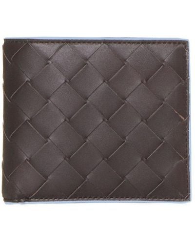 Bottega Veneta Intrecciato Leather Bifold Wallet - Gray