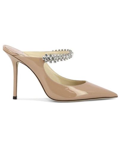 Jimmy Choo Bing Embellished Pointed-toe Pumps - Metallic