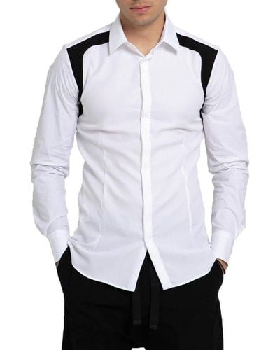 Neil Barrett Buttoned Long-sleeved Shirt - White