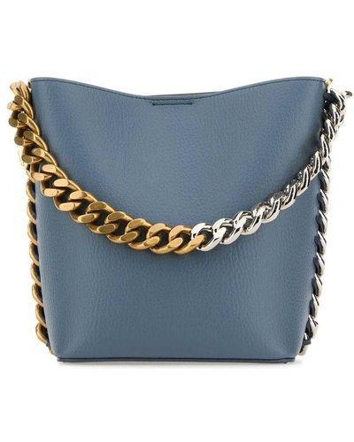 Stella McCartney Chain-link Open Top Tote Bag - Blue