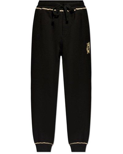 Dolce & Gabbana Dg Logo Printed Jogging Trousers - Black