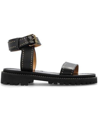 Isabel Marant Breena Stud Embellished Sandals - Black