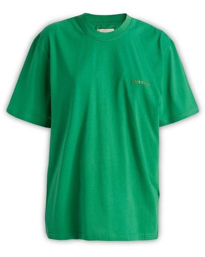Buscemi Logo Printed Crewneck T-shirt - Green