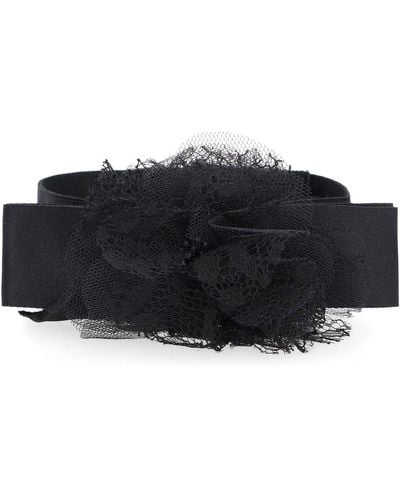 Dolce & Gabbana Flower Ckoker - Black