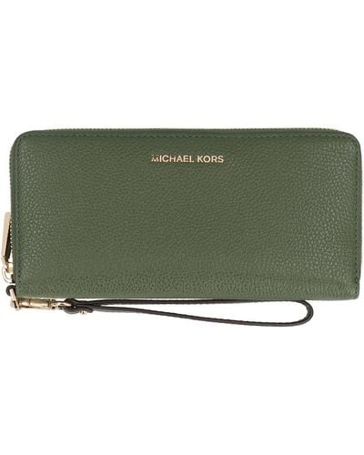 Michael Kors Continental Leather Wallet - Green