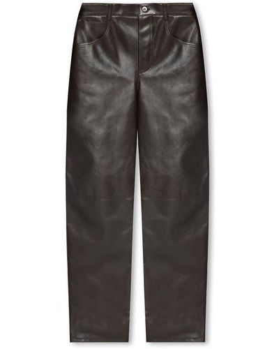 Bottega Veneta Leather Pants - Black