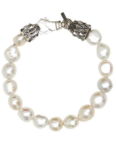 Emanuele Bicocchi Large Baroque Pearl Bracelet - Metallic