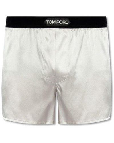 Tom Ford Silk Boxers, - Black