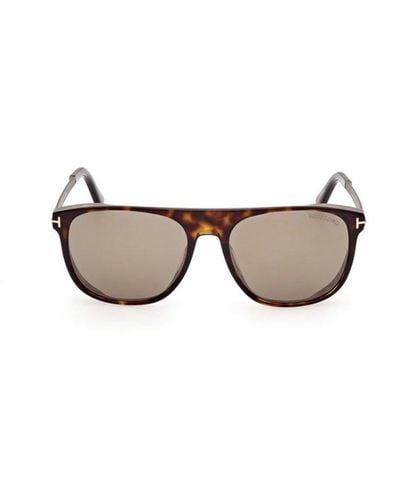 Tom Ford Lionel Pilot Frame Sunglasses - Brown
