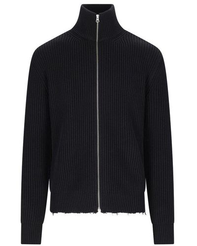 MM6 by Maison Martin Margiela X Salomon Ribbed Knit Sports Jacket - Black