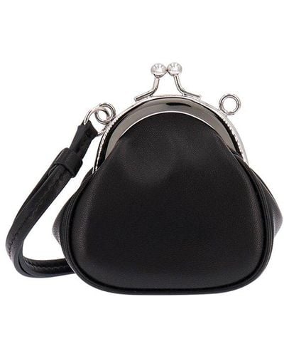Maison Margiela Four Stitch Detailed Micro Handbag - Black