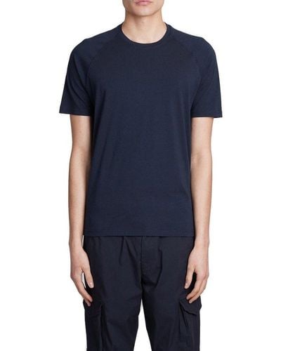 Aspesi Short Sleeved Crewneck T-shirt - Blue