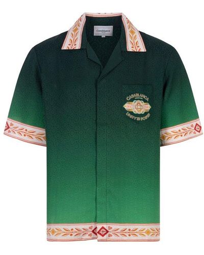 Casablancabrand Unity Is Power Monogram Jacquard Shirt - Green