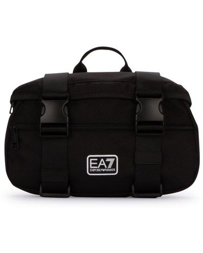EA7 Logo Detailed Belt Bag - Black