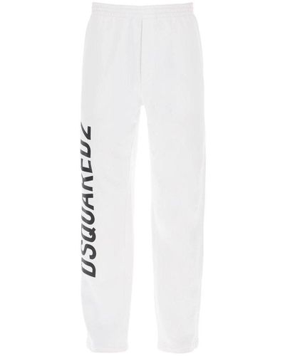 DSquared² Logo-printed Straight-leg Track Pants - White