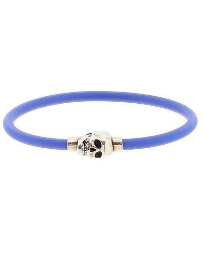 Alexander McQueen Skull Pendant Bracelet - Blue