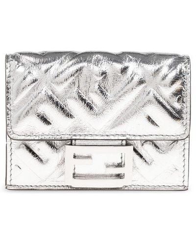 Fendi Monogrammed Wallet, - White